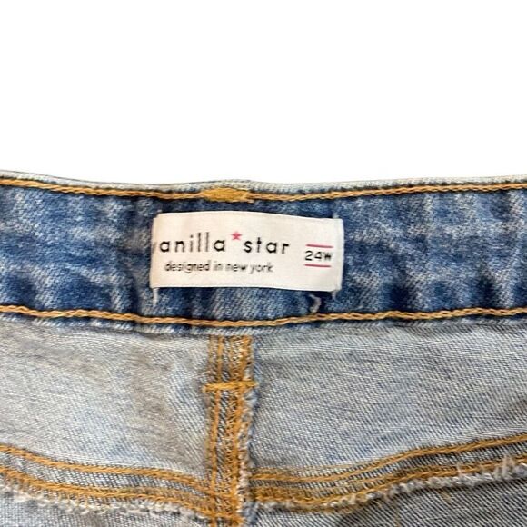 Vanilla Star NWT size 24W pocket bag shorts raw hem - Picture 4 of 5